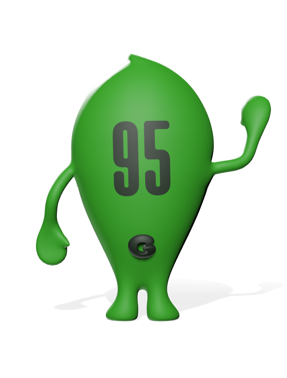 Back view of the green color character 'Rock,' inspired by the DW-6900.