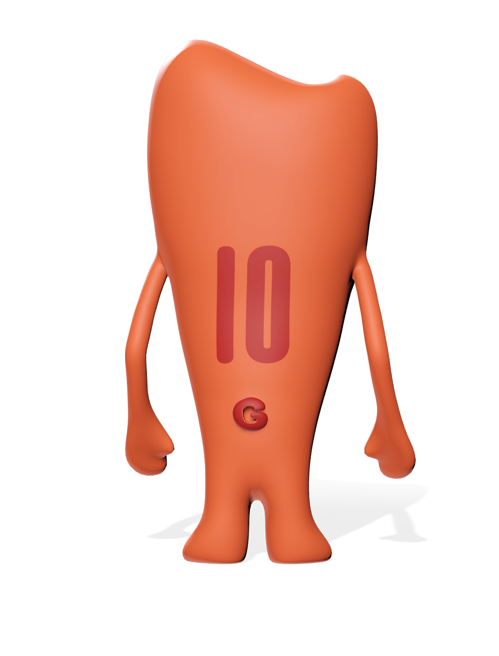 Back view of the orange character 'WAnG-TenG,' inspired by the GA-110.