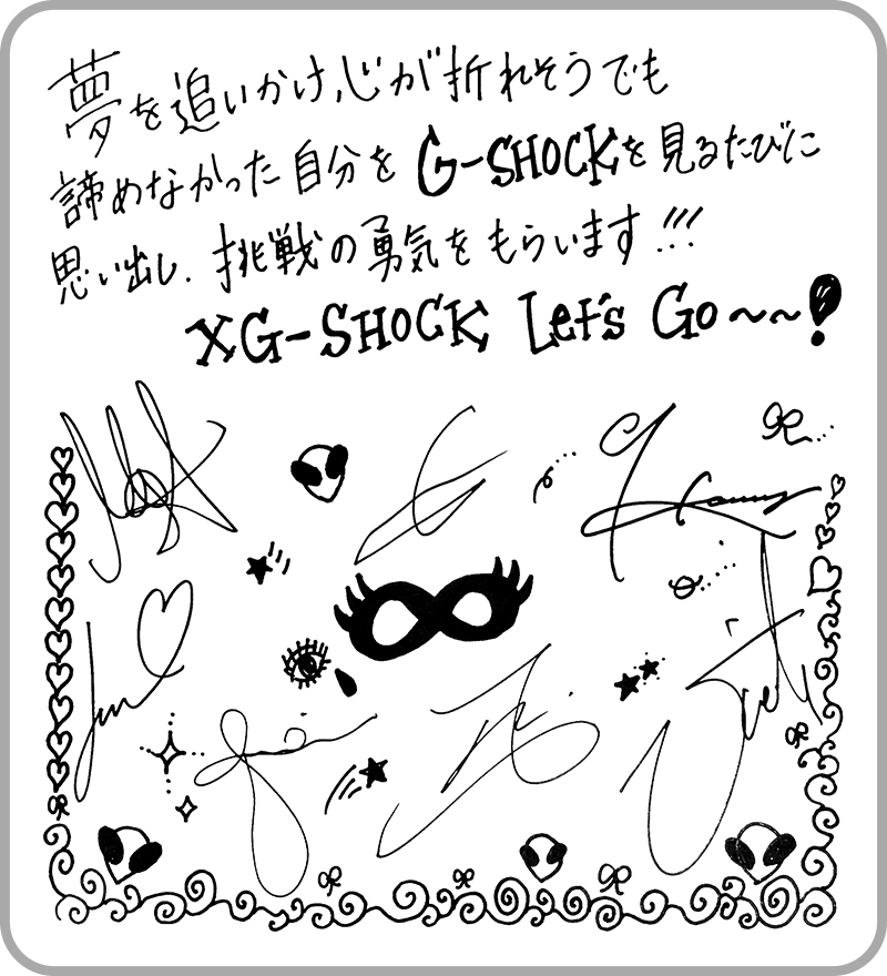 G-SHOCK 腕表时刻提醒我们：即使再艰难，也要坚持追逐梦想。它赋予我们不断前行、持续挑战自我的勇气。XG-SHOCK，出发！